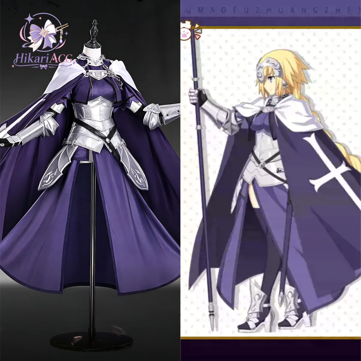 Anime-Spiel-Outfit Fate/Grand Order Jeanne d'Arc 1st Ascension Ver Cosplay-Kostüm Damen Komplettset Rollenspiel-Kostüm