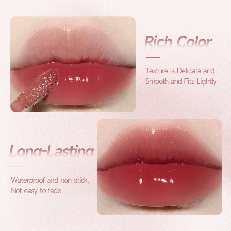 Mirror Lipstick Moisturizing Sexy Shining Lips Plumper Long Lasting Shiny Lip Gloss Lip Tint Makeup Jelly Lip Glaze Cosmetics