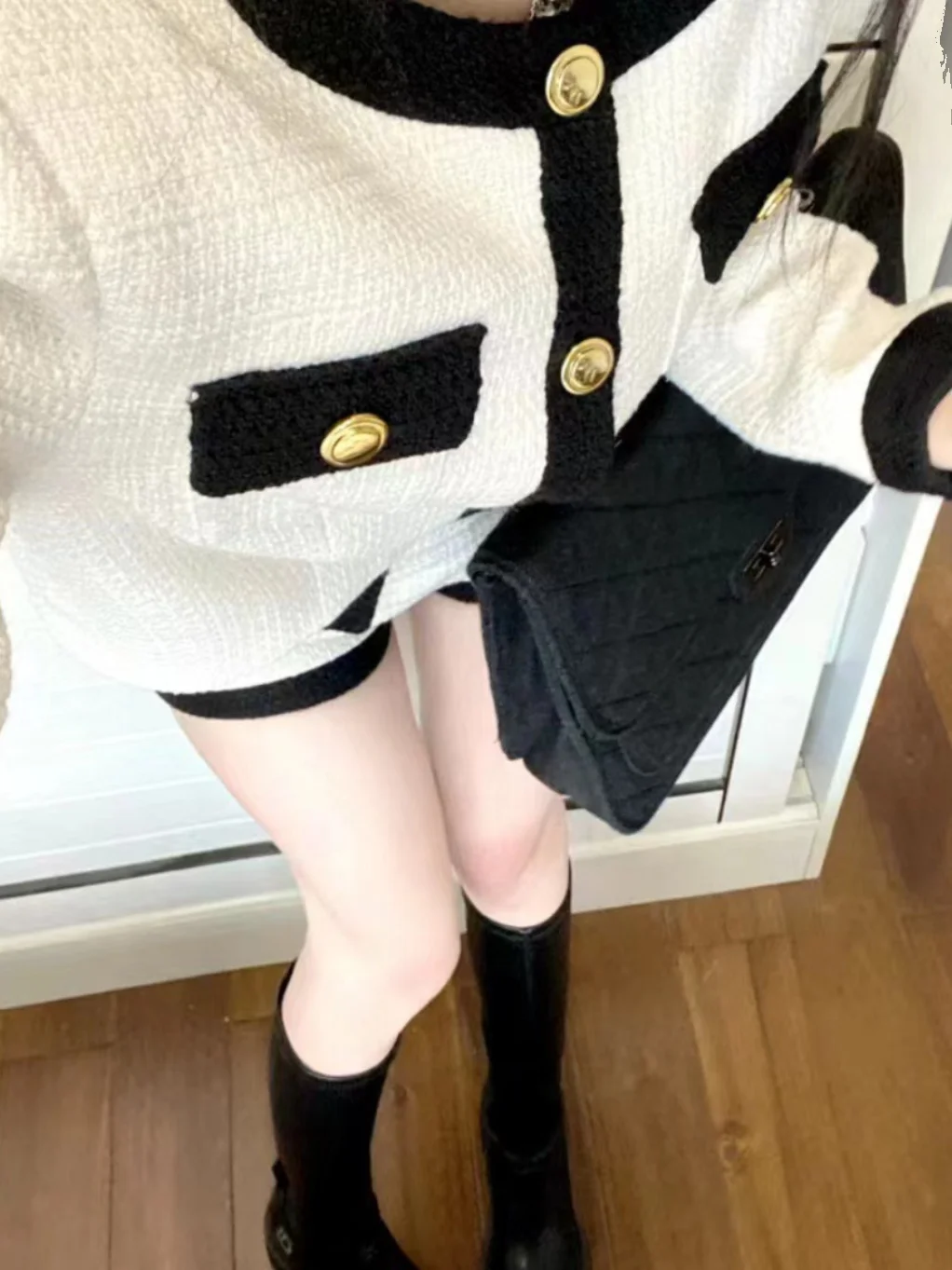 

Spring 2024 Women's ort Faion Set High Waist Slimming orts Ele Perfume Sle Top Quali Polyester Ensemble