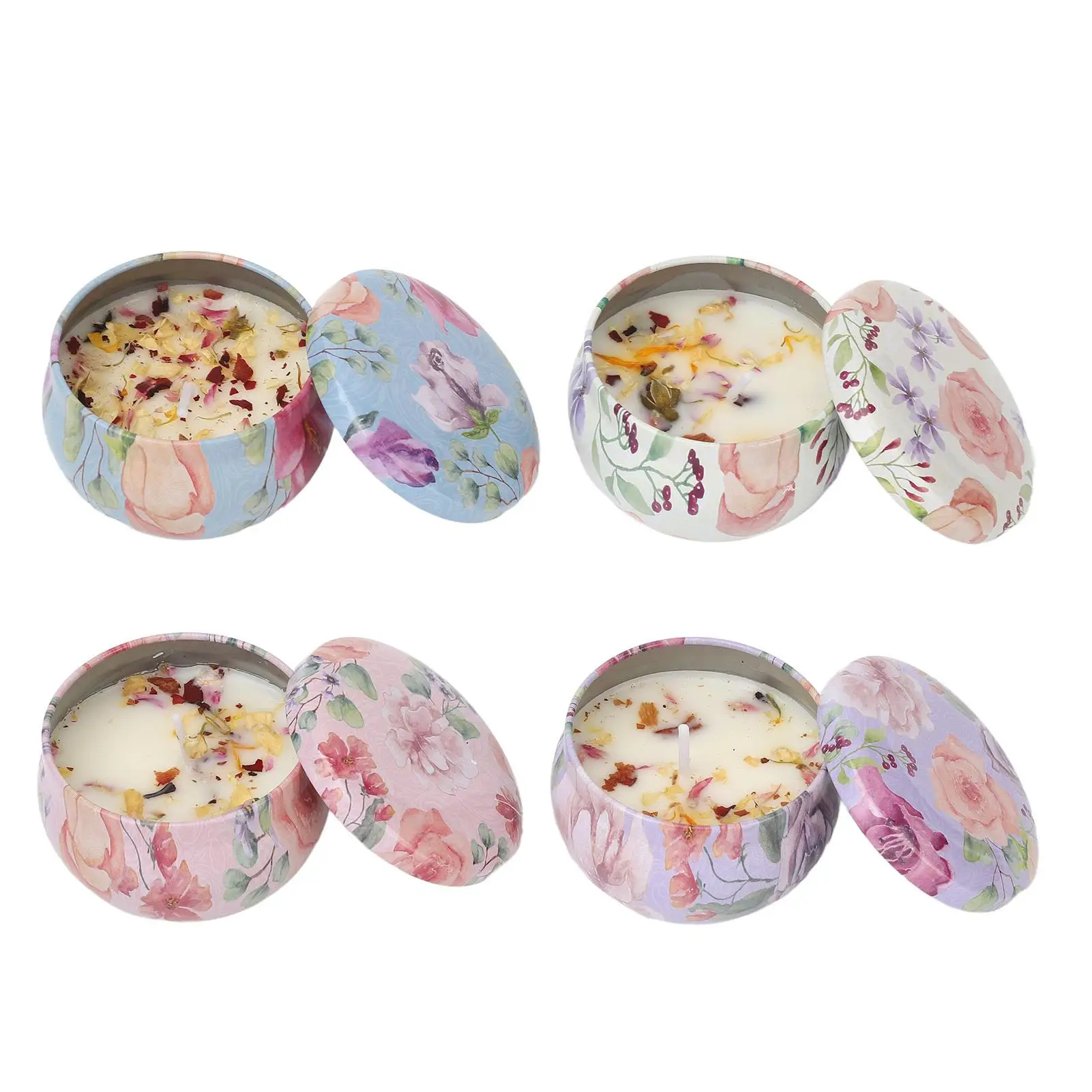 

Scented Camellia Dried Flower Candle Lasting Chamomile Portable for meditation for living Room Decor