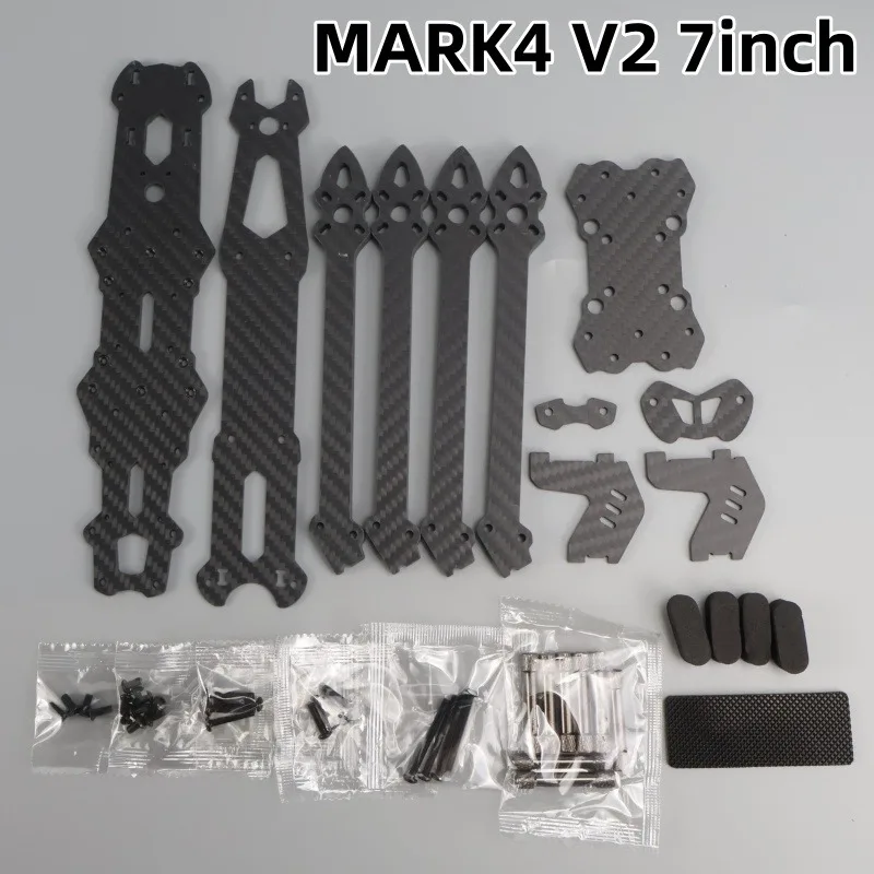 

Mark4 V2 Full Carbon Fiber TrueX Frame 3K 7inch 295mm to 10inch 427mm for FPV Camera Kit - Durable Drone Frame for Multicopters