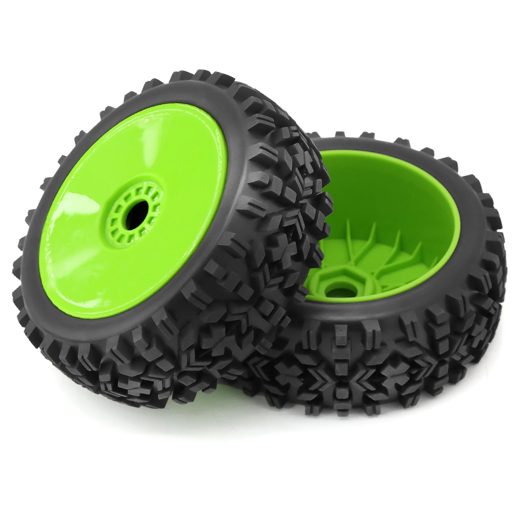 RC 1/8 Buggy Tires and Wheels 17mm Hex Rubber Off Road Tyres for 1:8 Buggy Truck Car HSP Kyosho MP10 VRX HPI Hobao ARRMA Typhon