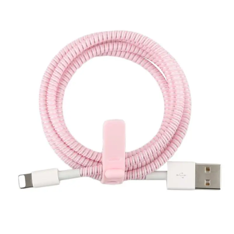 1.4M Kabel Winder Wire Casing Pelindung Data Line Protection Spring Rope Thread untuk iPhone Android USB Cover