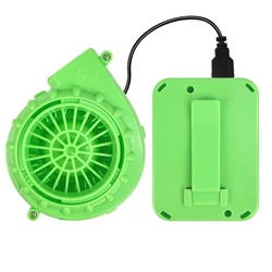 Portable Mini Inflatable Costume Fan with USB Plug & Battery Box for Polyester Inflatable Costume (AA Batteries Not Included)