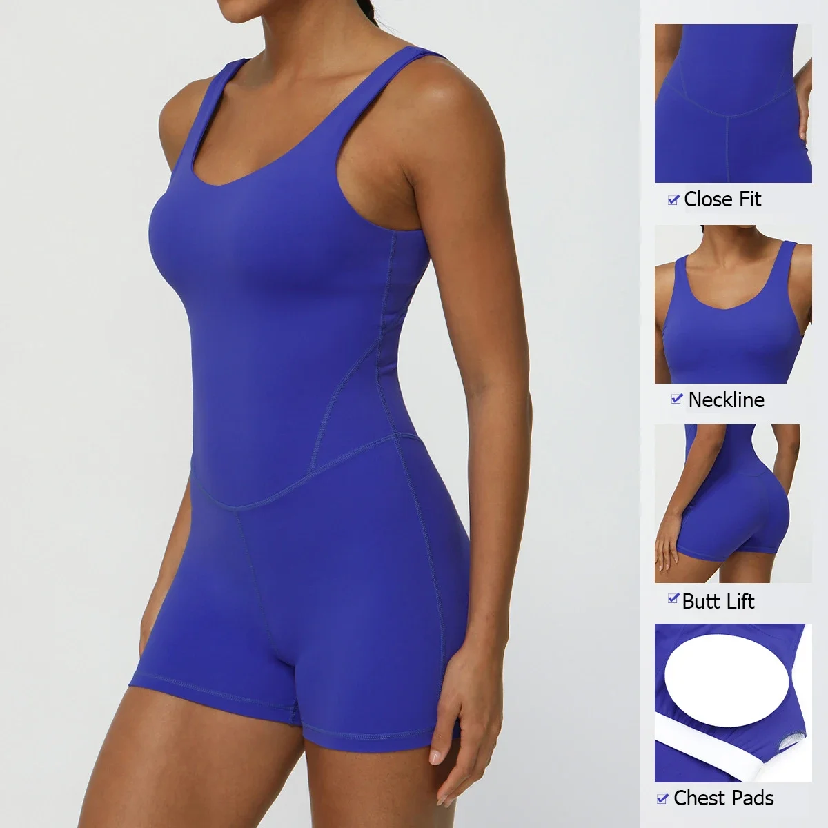 Летний цельный комплект для йоги, женский однотонный спортивный костюм, дышащий комбинезон для бега, женская короткая спортивная одежда, одежда для тренировок