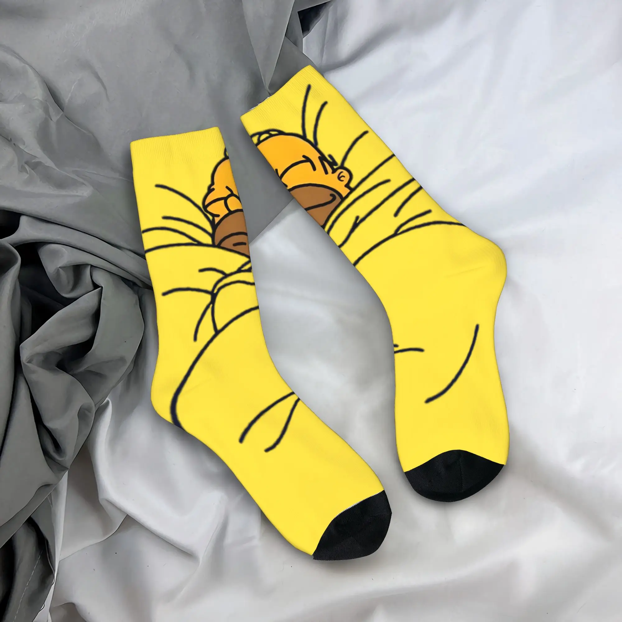 Winter Warm Colorful Men's Women's The S-Simpsons Cartoon Homer Socks  Non-slip Football Socks,