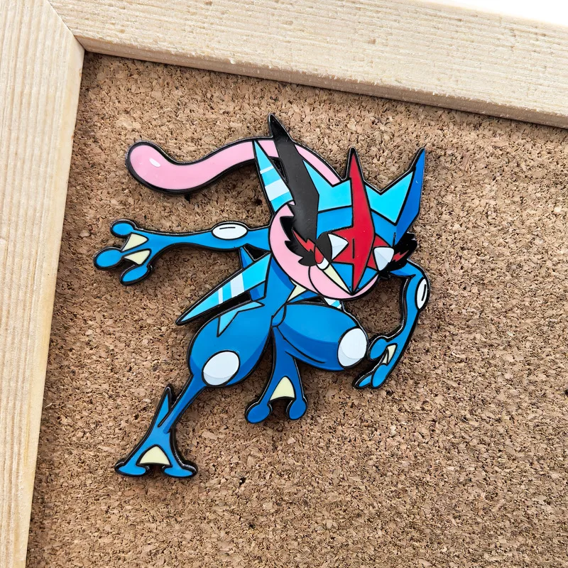 Ash Greninja Metal Pins Anime Battle Bond Badges Animation Pendant Japanese Game Brooches for Backpack Clothing Lapel ACG Toys