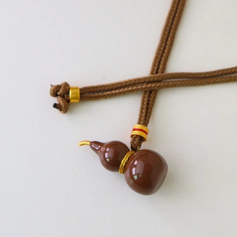 Fashion Jewelry Vintage Temperament Enamle Gourd Pendant Necklace For Women Party Gifts Delicate Design Accessories