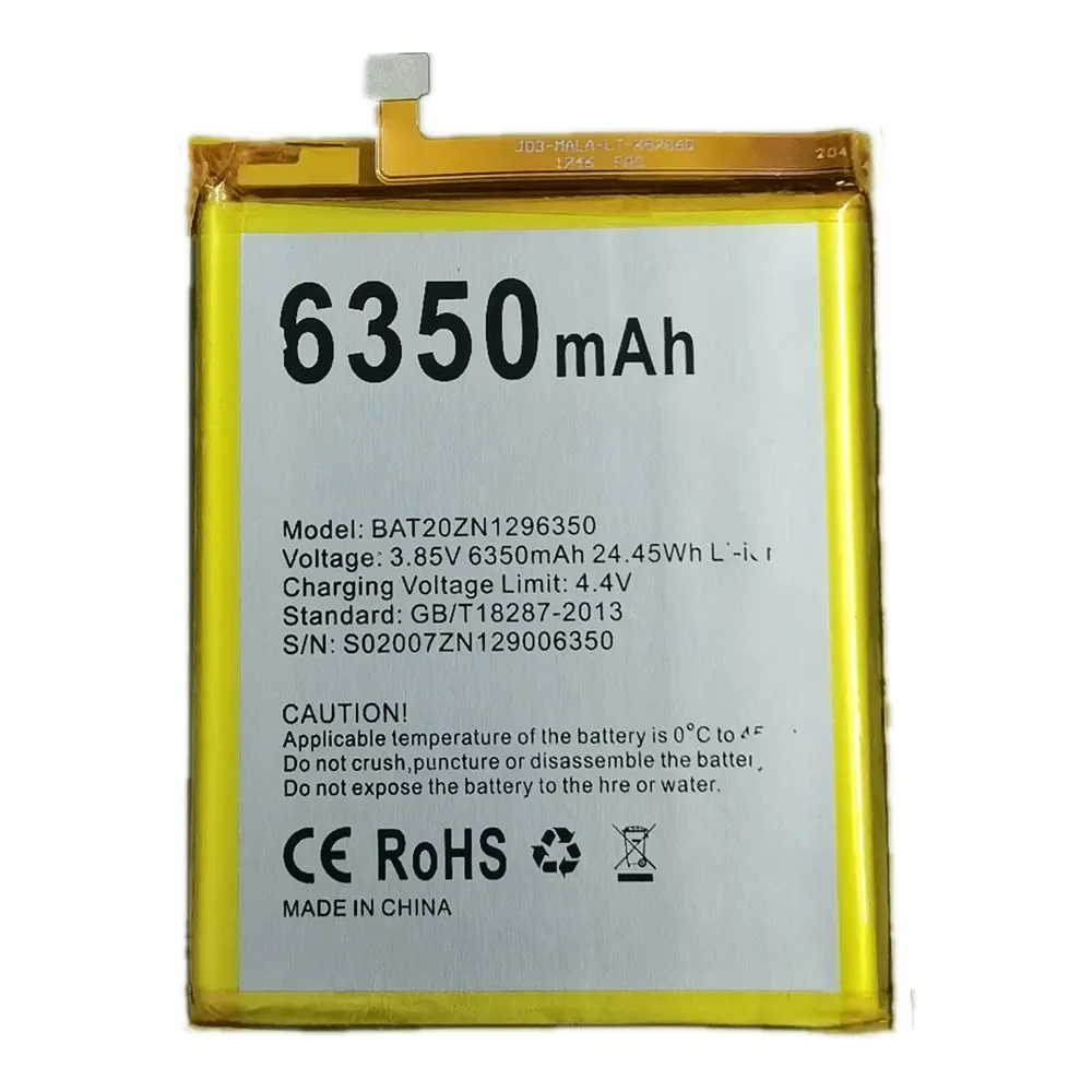 BAT20ZN1296350 Original Battery 6350mAh For DOOGEE S96 Pro / S96 GT Phone Bateria Battery Fast Shipping + Tools