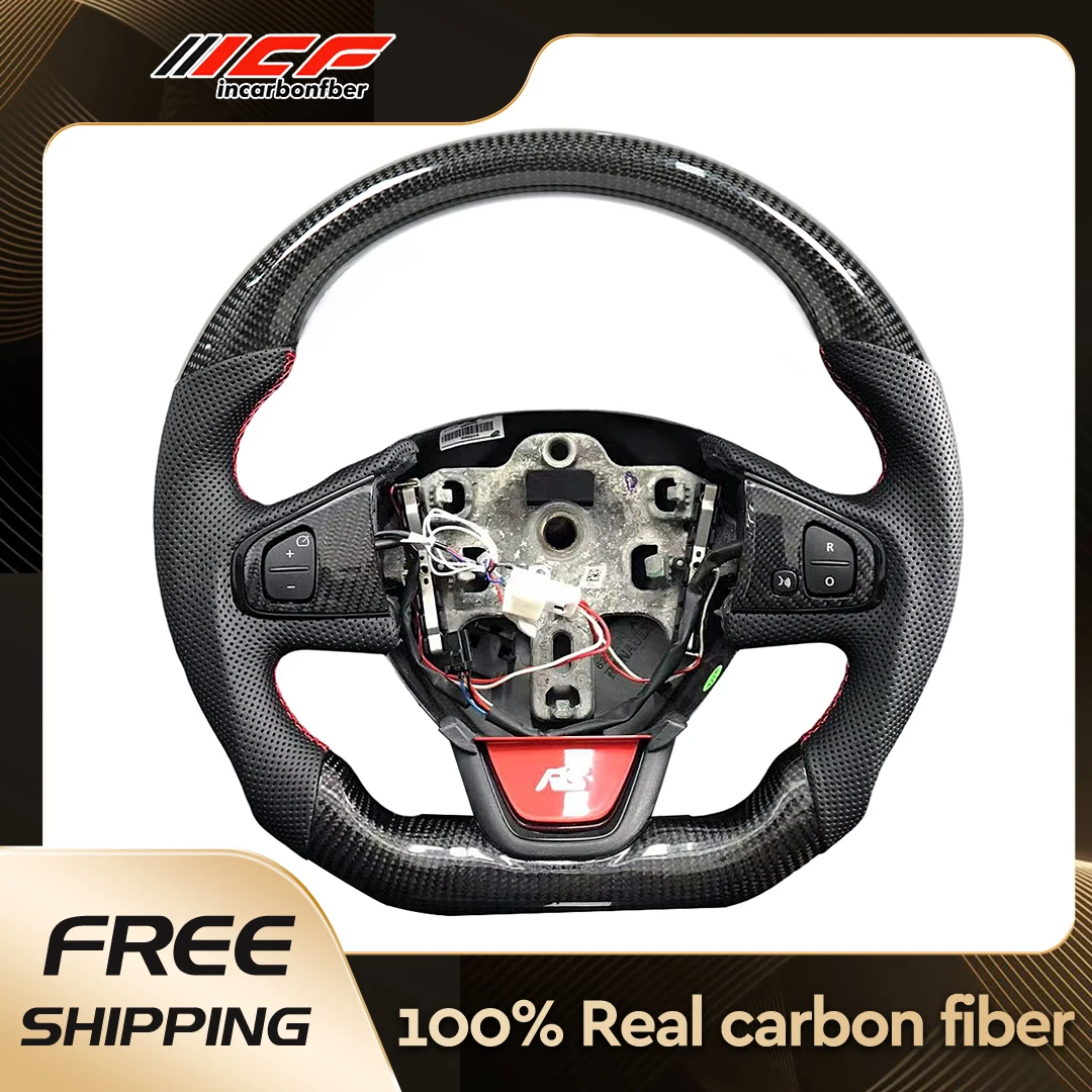 ICF 100% Real Carbon Fiber Steering Wheel without Airbag for Renault Clio 4 Kaptur