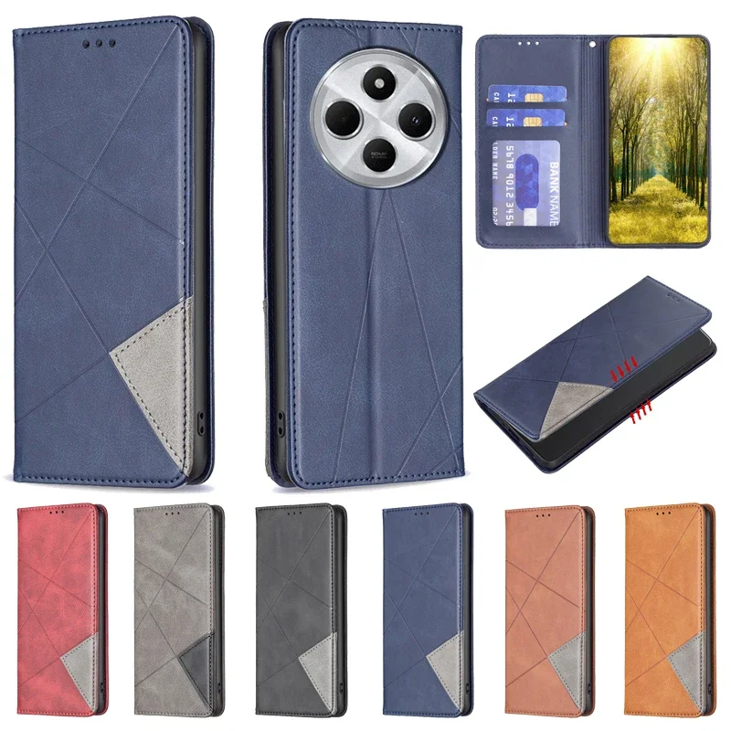 

For Xiaomi Poco C75 X7 Fundas Leather Phone Wallet Case For Xiomi PocoC75 Mi Poco X7 X6 C61 C65 F6 M6 Pro 5G Cover Magnetic Case