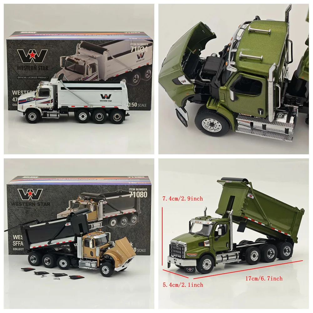 

DM 1/50 for WESTERN STAR 49X SBFA / 4700 SB / 4900 SFFA Tandem Axle Stampede Dump Truck Collectible Diecast Model Car