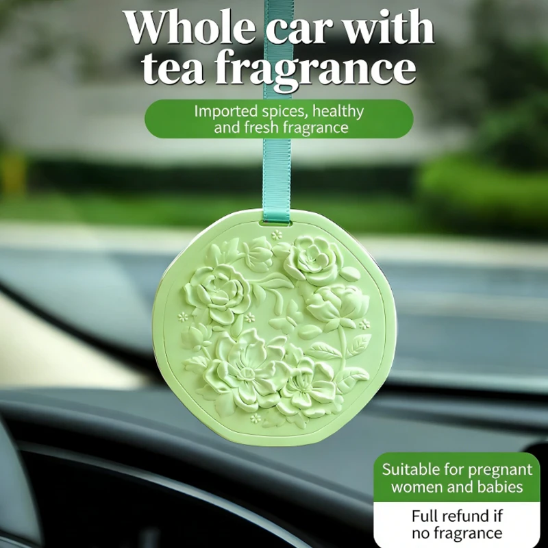 

1PC Tea Series Scented Gypsum/Car Diffuser Pendant, 4 Scents Aromatherapy Stone, Closet Freshener, Home Fragrance for Cars