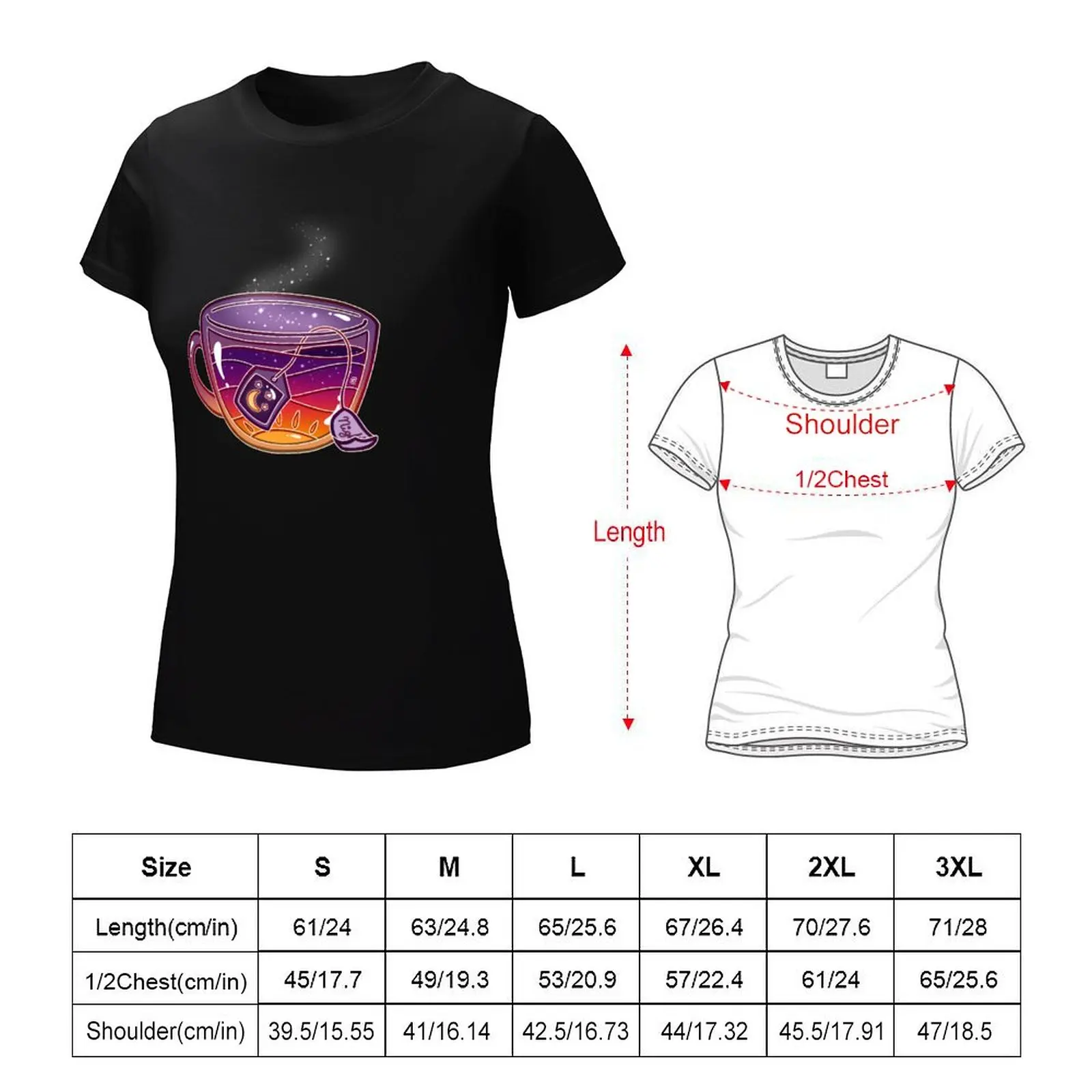 Sunset Tea T-Shirt cute tops cute clothes female clothes for Women