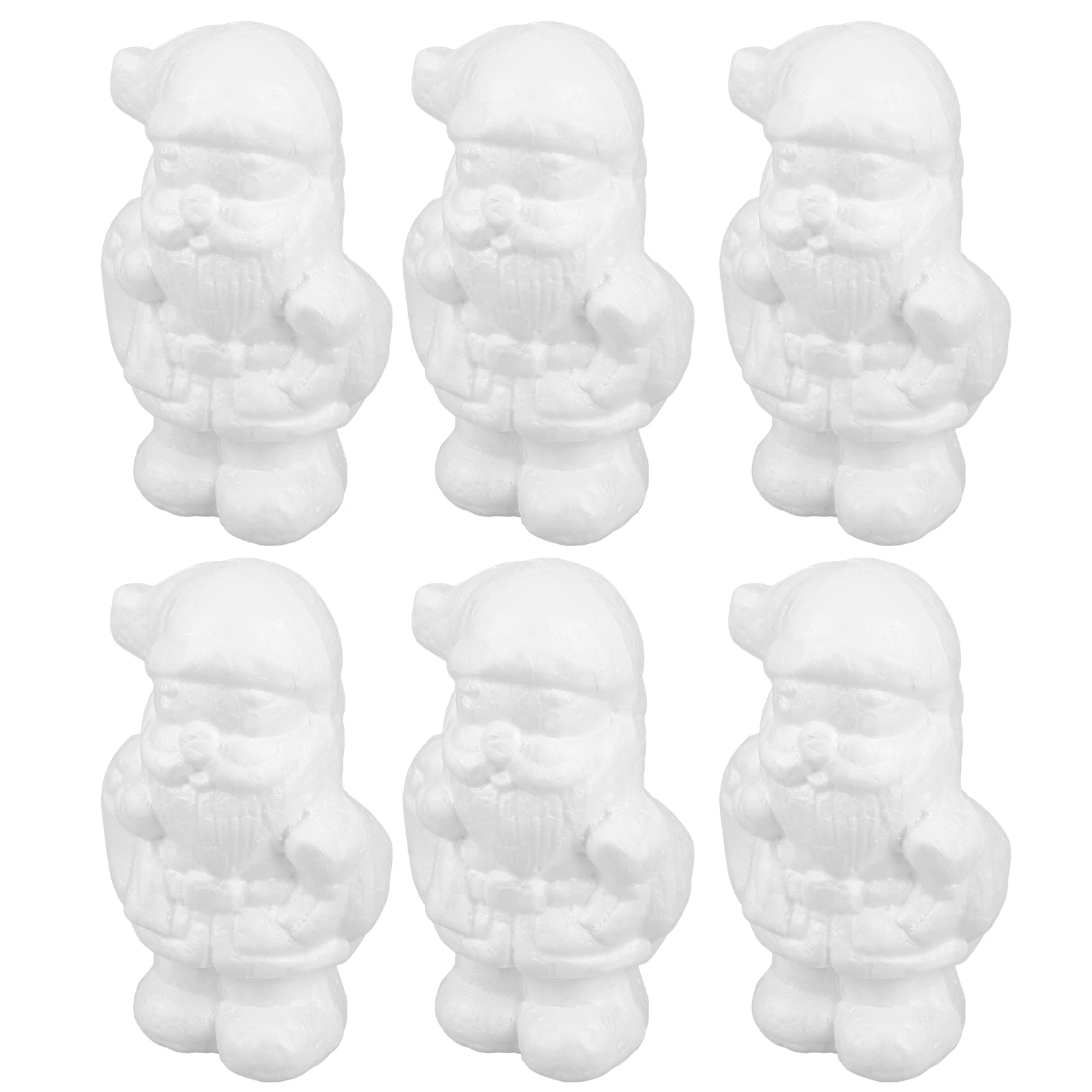 

6 Pcs Shape Santa Claus Foam DIY Handmade Painted Crafts Christmas Decor
