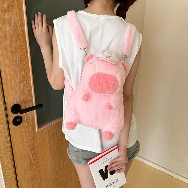 حقيبة ظهر كابيبارا القطيفة للأطفال - هدية للبنات، ألعاب قطيفة، حقيبة قطيفة حقيبة لطيفة، هدايا للفتيات والأولاد، هدايا عيد الميلاد #5