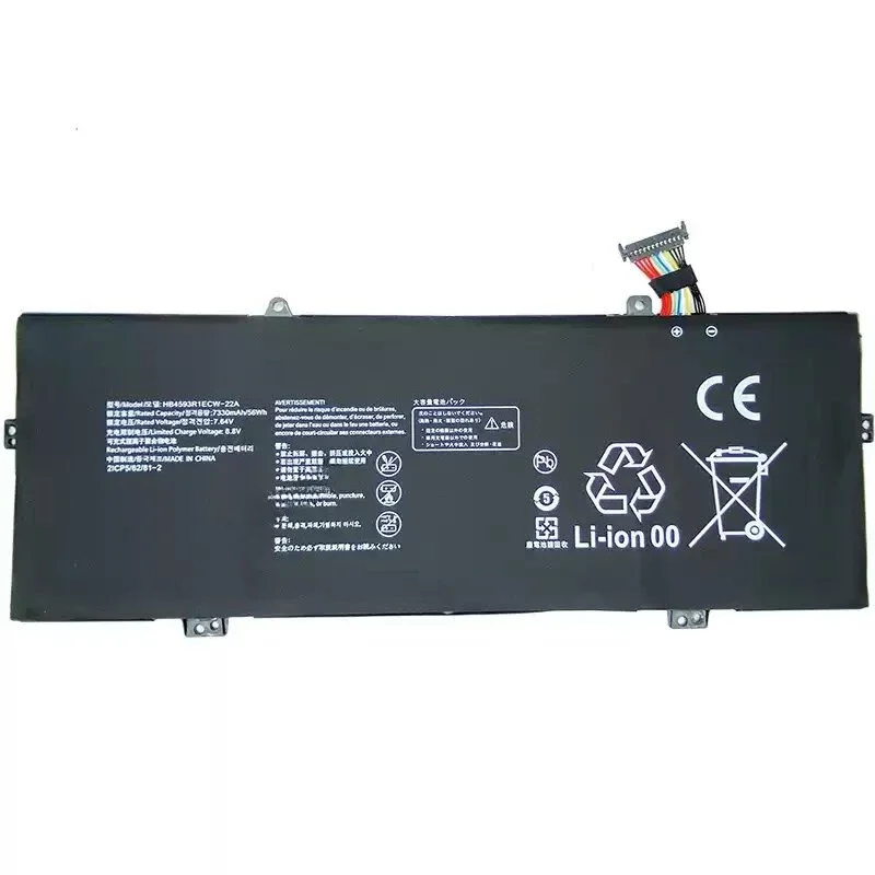 7.64V 56WH HB4593R1ECW-22A Battery for HUAWEI  MateBook 14 2020 2021 Series KLVD-WFH9 KLVL-WFH9 MACHD-WFE9Q  MACHD-WFE9