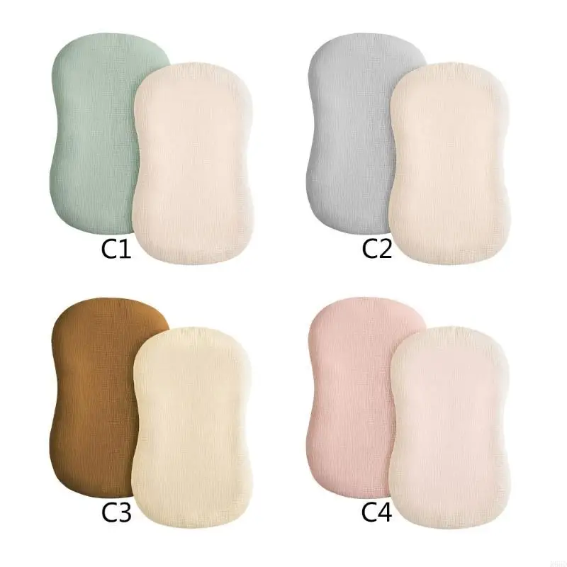 

R66D Set of 2pcs Travel Bed Sheet Toddlers Sleep Bed Solution Case In Bed Bassinet Sleeve for Infants Baby Nest Lounger Cover