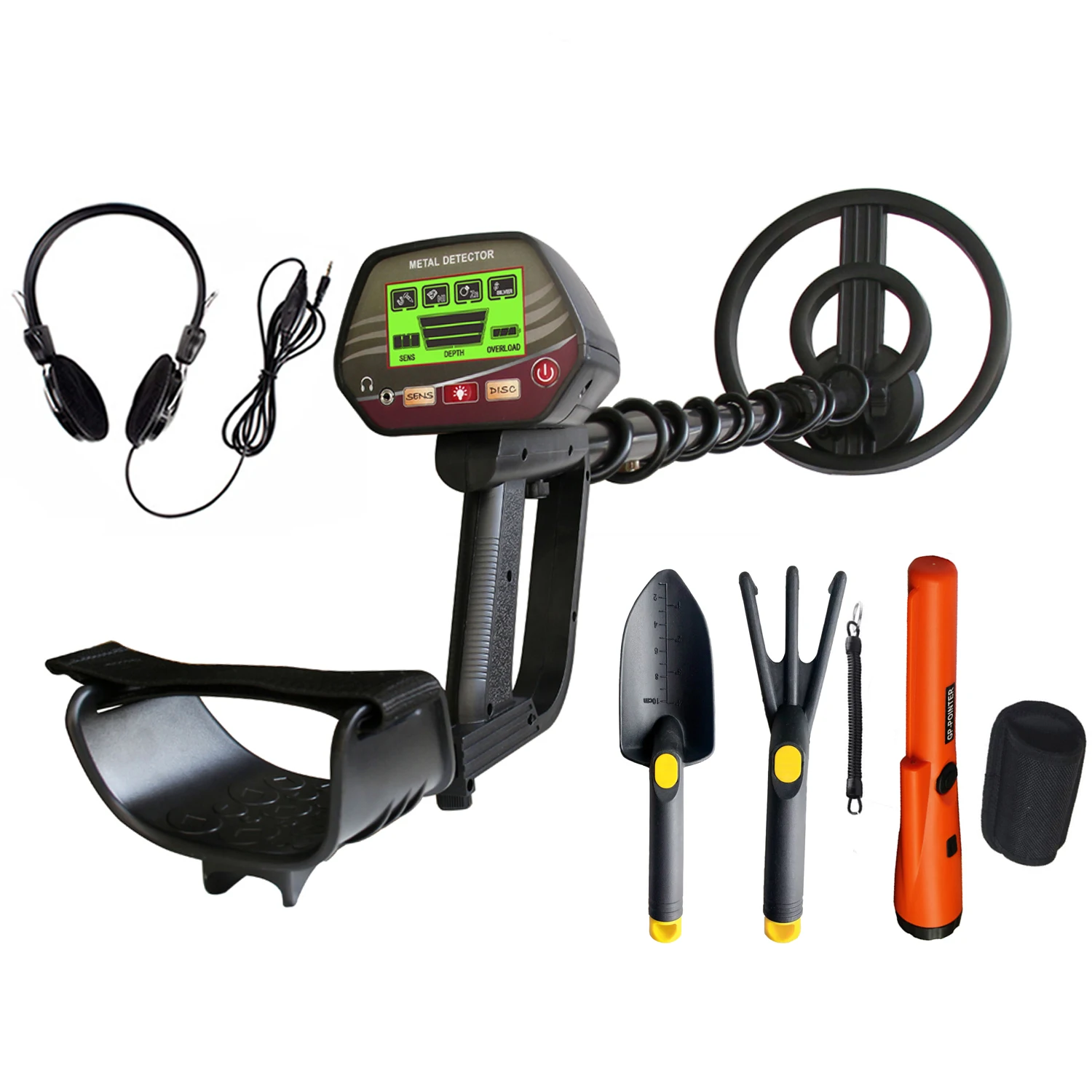 Adjustable High Precision Waterproof Metal Detector MD-4072 33-43 Inch Metal Detector with LCD Display for Kids and Adults