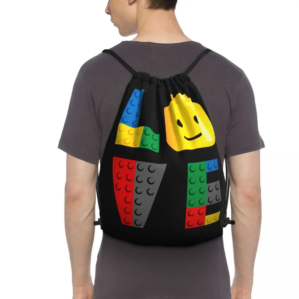 Legos Love Parody Quality Oldskool Artwork Drawstring Bags Gym Bag School Schoolbag Gymnast Bag Riding Backpack