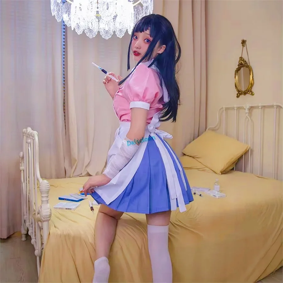 Anime Danganronpa Mikan Tsumiki Cosplay Costume Styled Wig Maid Uniform Woman Party Fancy Dress Clothes Rolecosplay Outfit