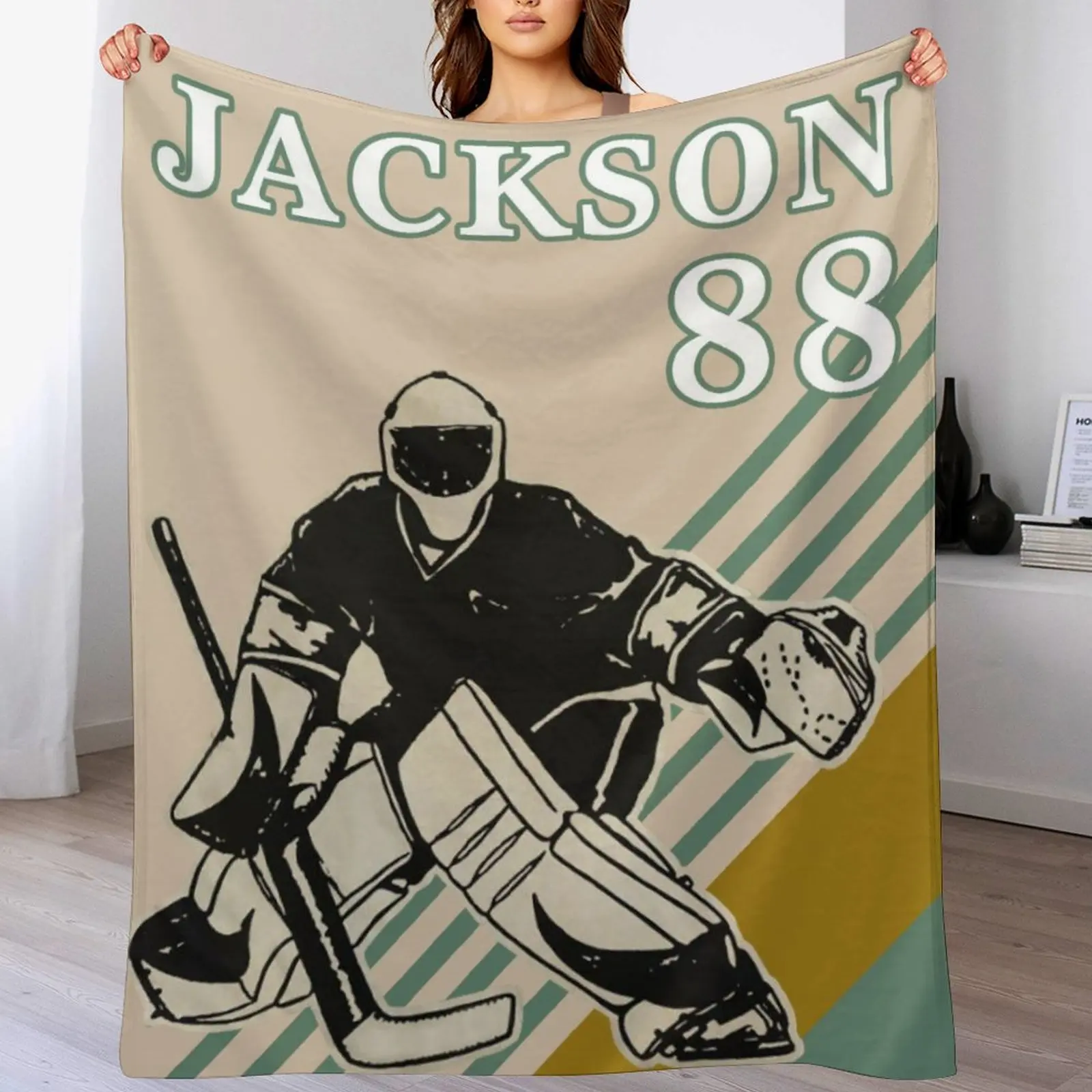 

Hockey Blankets Personalized Hockey Gifts for Teen Boys Girls, Custom Name Number Ice Hockey Throw Blanket Team Coach Gift
