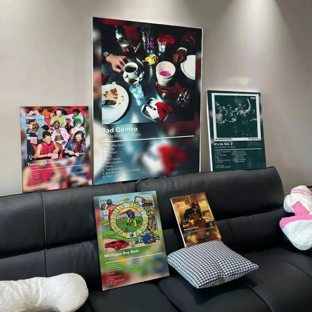 Singer L-Lil Yachty Poster Modern  Wall Art Aesthetic Minimalist Bedroom Decor Cafe Home Gift