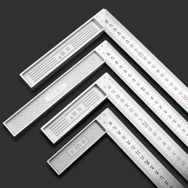 Stainless Steel Angle Ruler A Horizontal Right 90 ° for Measuring Crutches Triangular Woodworking Multifunctional Woodworking