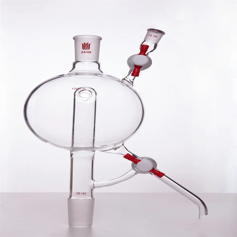 SYNTHWARE Solvent distillation head, SOLVENT STILL HEAD, Capacity 500mL 1000mL, Borosilicate glass, S23