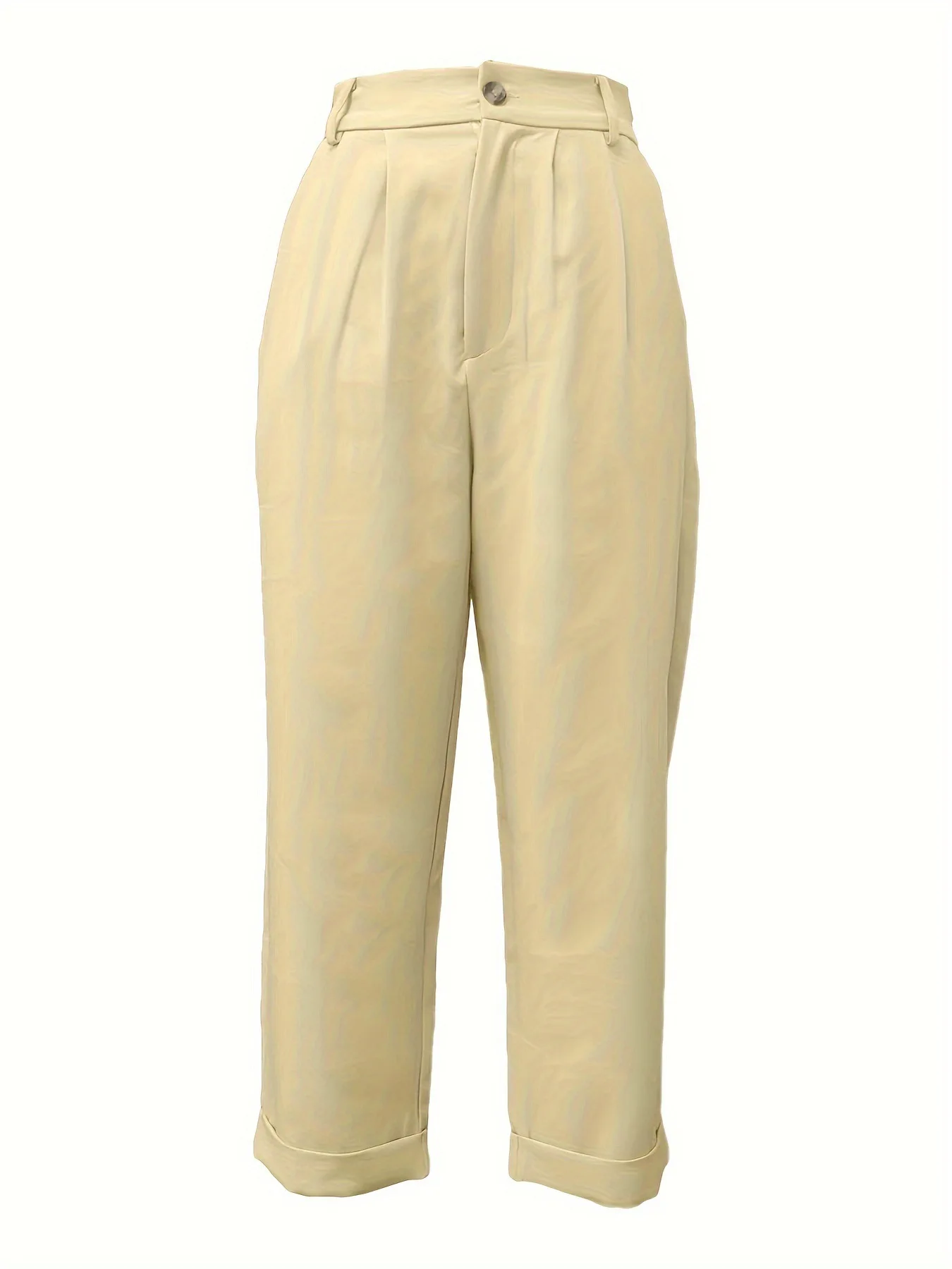 Pantaloni affusolati casual eleganti da donna Vestibilità comoda con elastico in vita Tinta unita elegante e tessuto non elastico resistente Conveniente