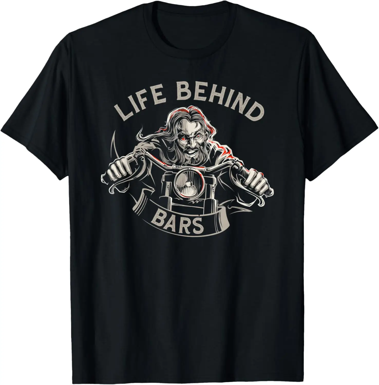 

Life Behind Bars Funny Biker Quote Motorcycle Lover's T-Shirt Motorcycle