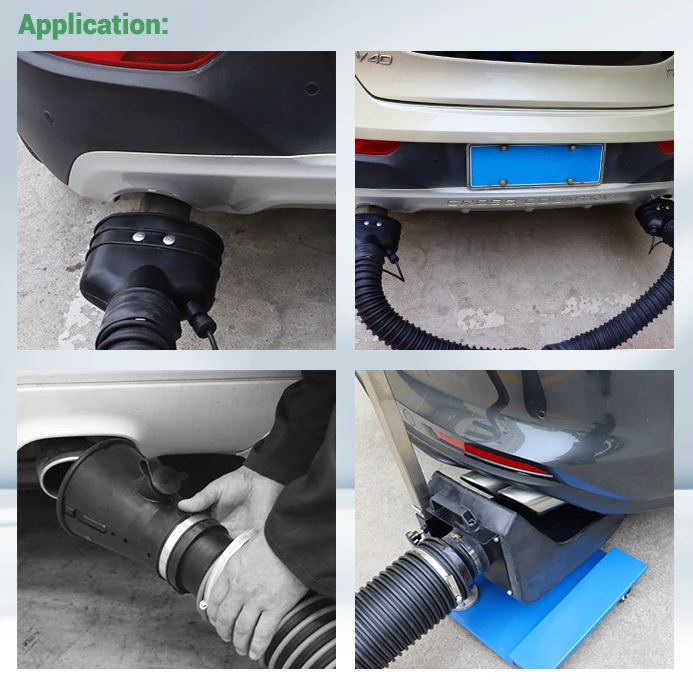 Vehicle Exhaust Extraction System Equipment Tailpipe Adapters and Nozzles