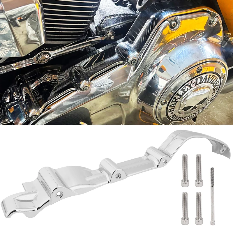 Chrome Motorcycle Inner Primary Cover Caps Fit for Harley Touring Street Glide Electra Glide Road King 2017-2023 2022 2021 2020