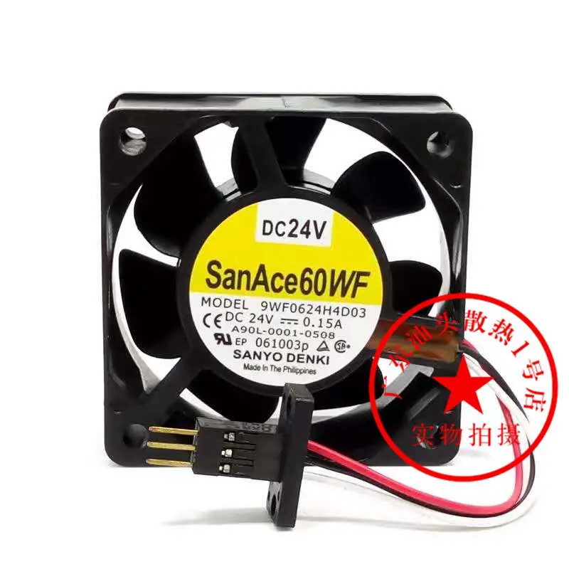 

Оригинальный вентилятор охлаждения процессора для Sanyo 9WF0624H4D03 24 в 0,15 а A90L-0001-0508 для системы охлаждения FANUC