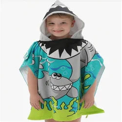 Kids Boys 1-5 Years Old Bathrobe Newborn Towel for Kids Shark Dress Up Kids Poncho Cape Kids Beach Towel Poncho Hooded Baby