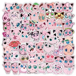 10/30/60PCS Cute Jigglypuff Stickers Pink Pokemon Cartoon Decoration Waterproof Phone Notebook Fridge Wall Decals Kids Toys Gift