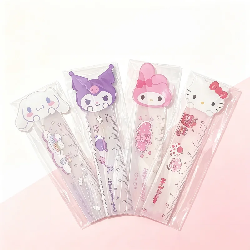 Règle Cinnamoroll Mignonne Sanrio – Outil de Mesure à Bord Droit, Échelle Précise, Durable, Graduations Claires pour l'École, le Bureau, le Dessin Technique, Cadeau