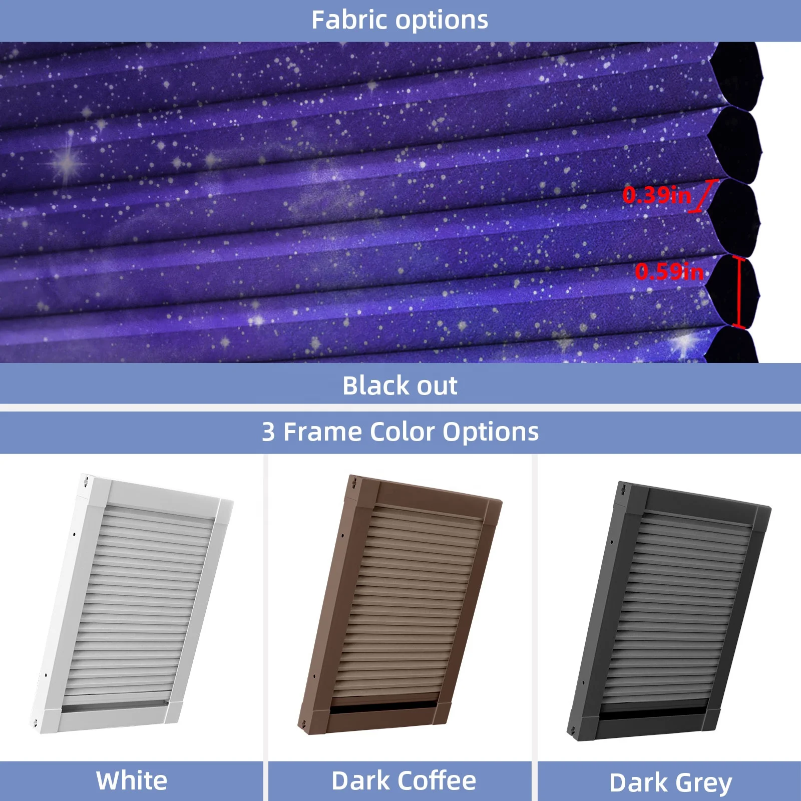 Persianas no tejidas a prueba de agua para persianas de tragaluz en forma de panal, persianas de ventana celular de ajuste perfecto para tragaluz