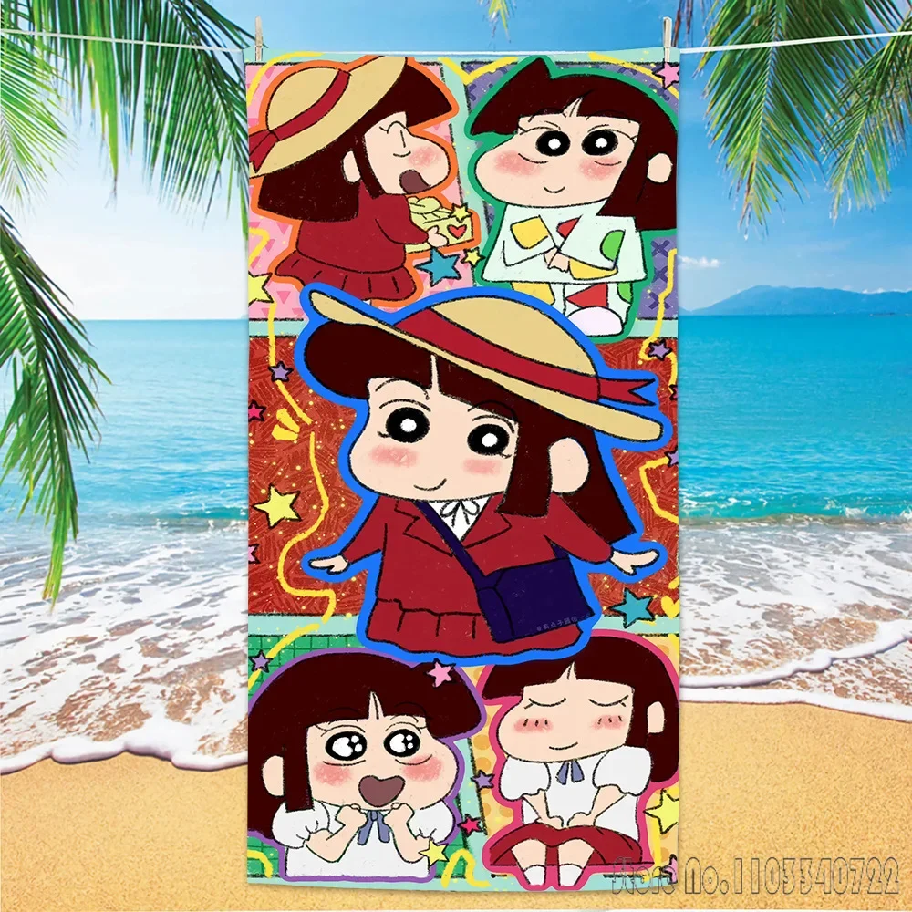 Crayon Shin chan cartoon Bath Towels Microfiber Beach Swimming Towel Decor for Kids Gift 75x150cm