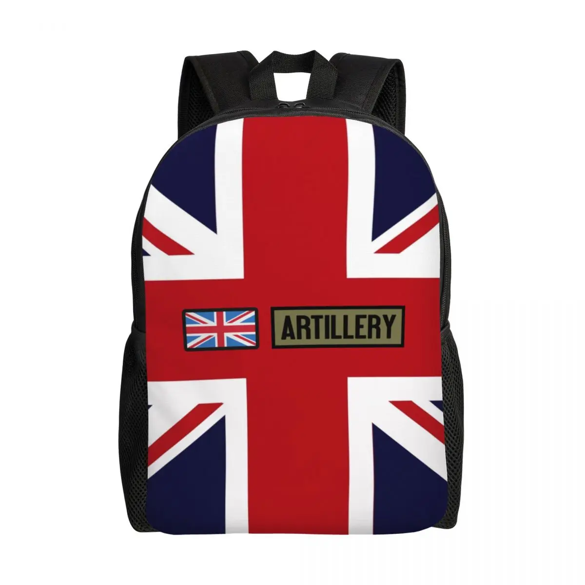 Union Jack British Flag Artillery Laptop Backpack Men Women Fashion Bookbag for School College Students Bag