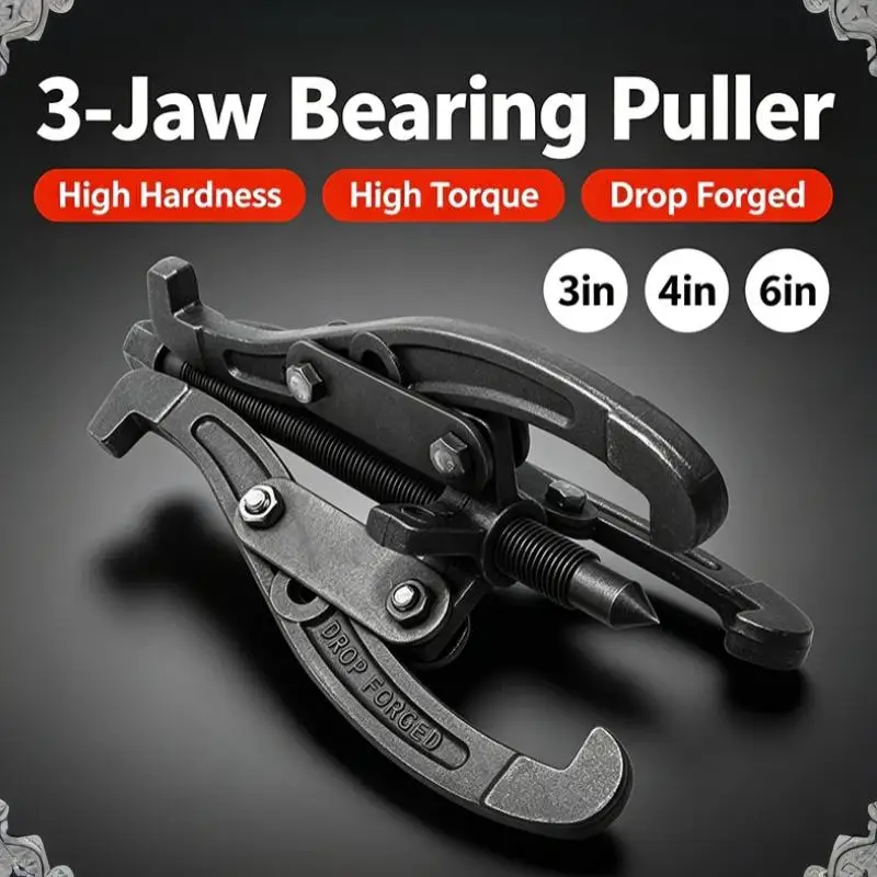 1Pcs Reversible 2 3 Jaw Gear Puller Bearing Puller Kit 3 4 6 Inch Pulley Remover Flywheel Extractor For Mechanical Repair Tool