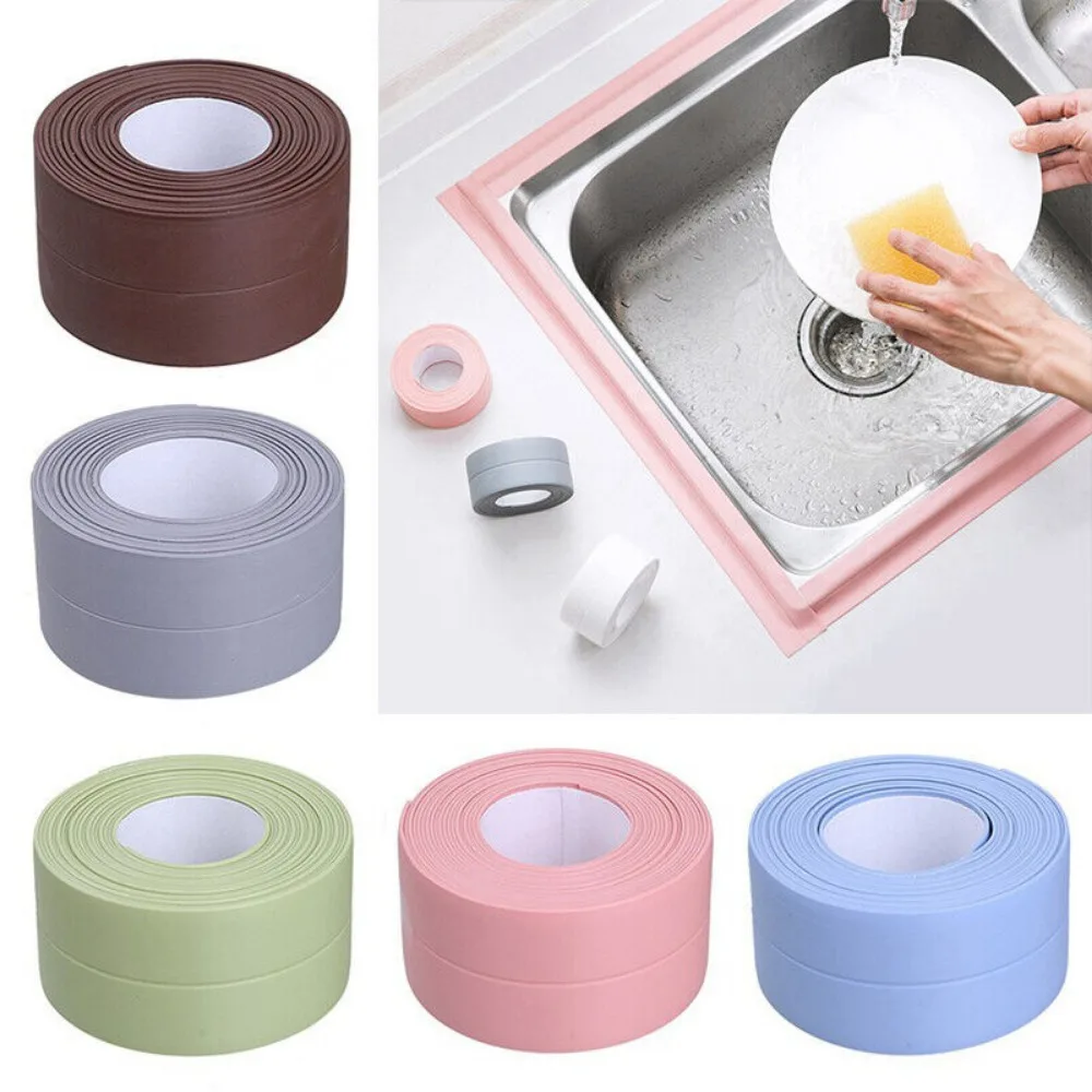 Self Adaptive Sink Stove Crack Strip Bathtub Corner Sealant Tape for Kitchen Bath Mild Proof Corner Line Waterproof Wall Sticker