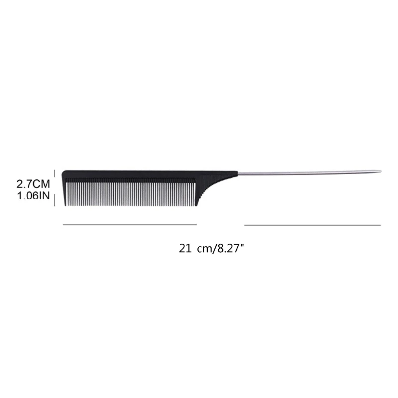 Peine cola rata profesional, peines burla resistentes calor con cola acero inoxidable para estilizar cabello,