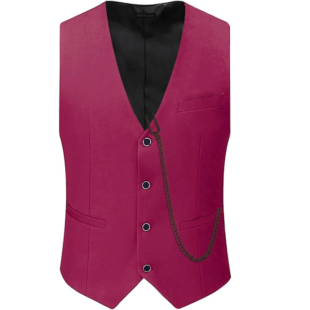 

Men's Casual Versatile Suit Vest Stage Performance Faion Top Long Pants Polyester Fabric Four Seasons Wear for Men