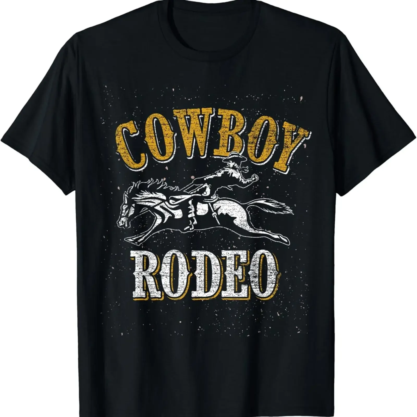 Vintage Bull Riding Rodeo Cowboy T Shirt vintage Washed Versatile Casual Breathable graphic Slightly fashion Stretched Unisex