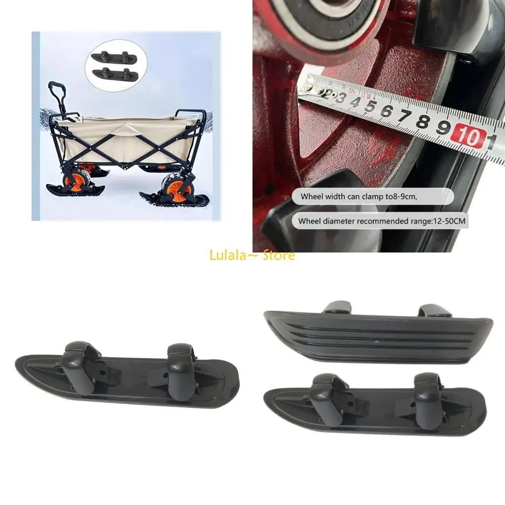 

Y4QA Attachment Enabling Ski Function for Baby Strollers Wheel Diameter 8-9cm Black