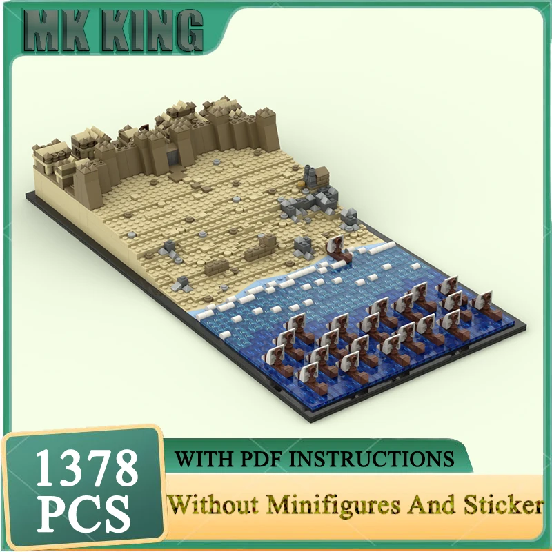 

Famous Scene Moc Building Bricks Coastal Fortress Movie Model Technology Modular Blocks Christmas Toys DIY Sets Assembly Gifts