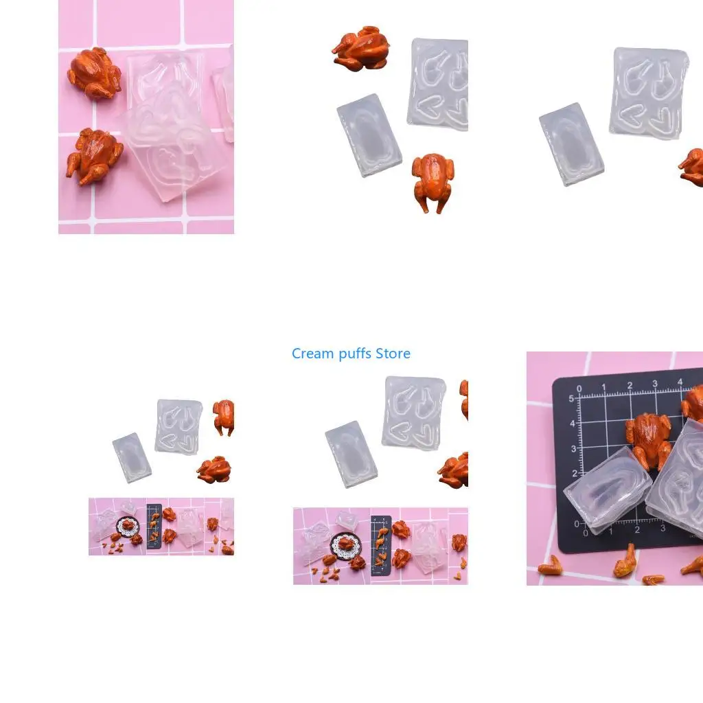 50LE Detailed 3cm Miniature Chicken Mold Set Suitable For Childrens Clay Modeling