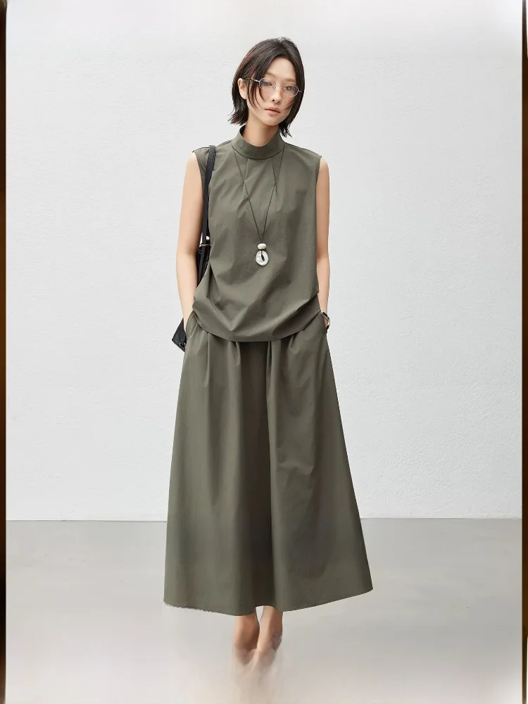 

Meiyang Static World Set Airy Wrinkle Texture Sleeveless Vest Half Skirt Fashionable Two-Piece Women's Clothing Nylon Fabric