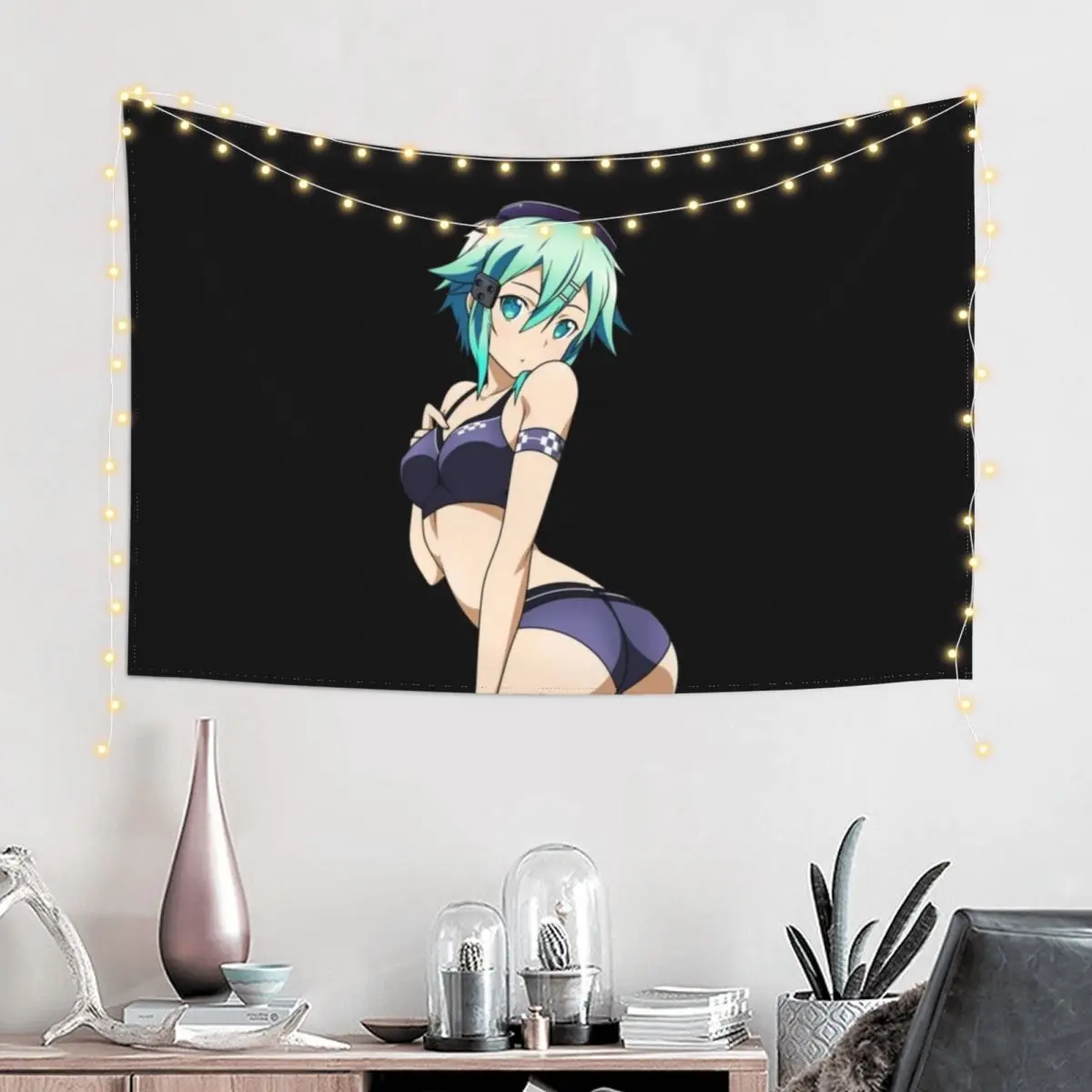 Sinon (Asada Shino) bikini ass Graphic . Tapestry Living Room Decoration Wall Art Home Decorations Carpet Wall Tapestry